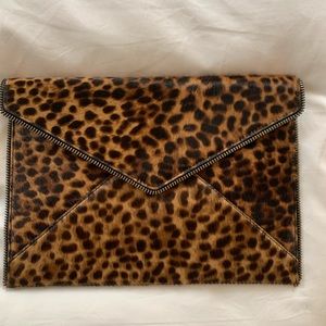 Rebecca Minkoff envelope clutch in leopard print